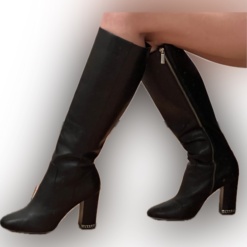 Michael Kors black knee high boots